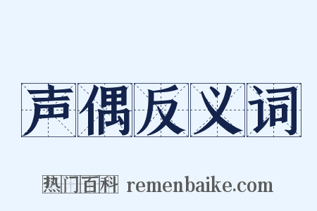 声偶反义词是什么意思的图片